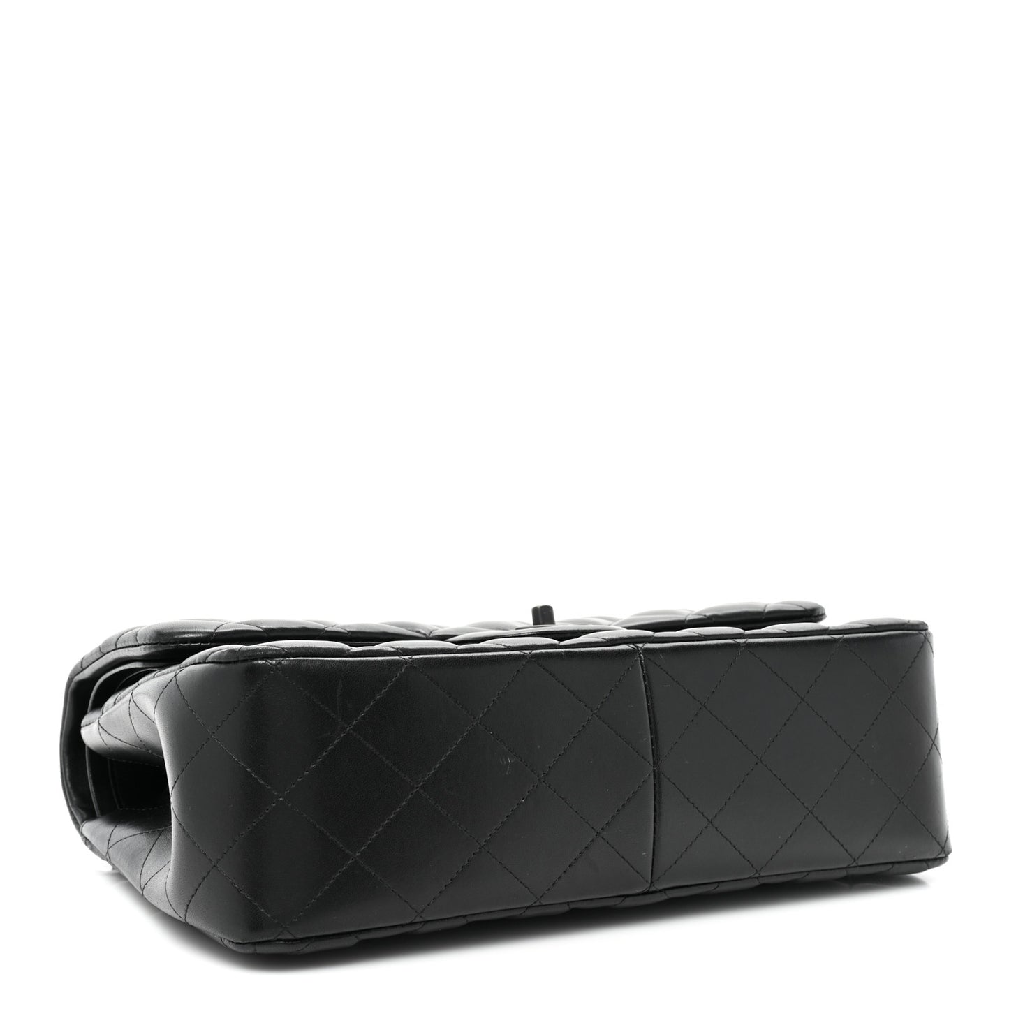 Lambskin Quilted Jumbo Double Flap So Black