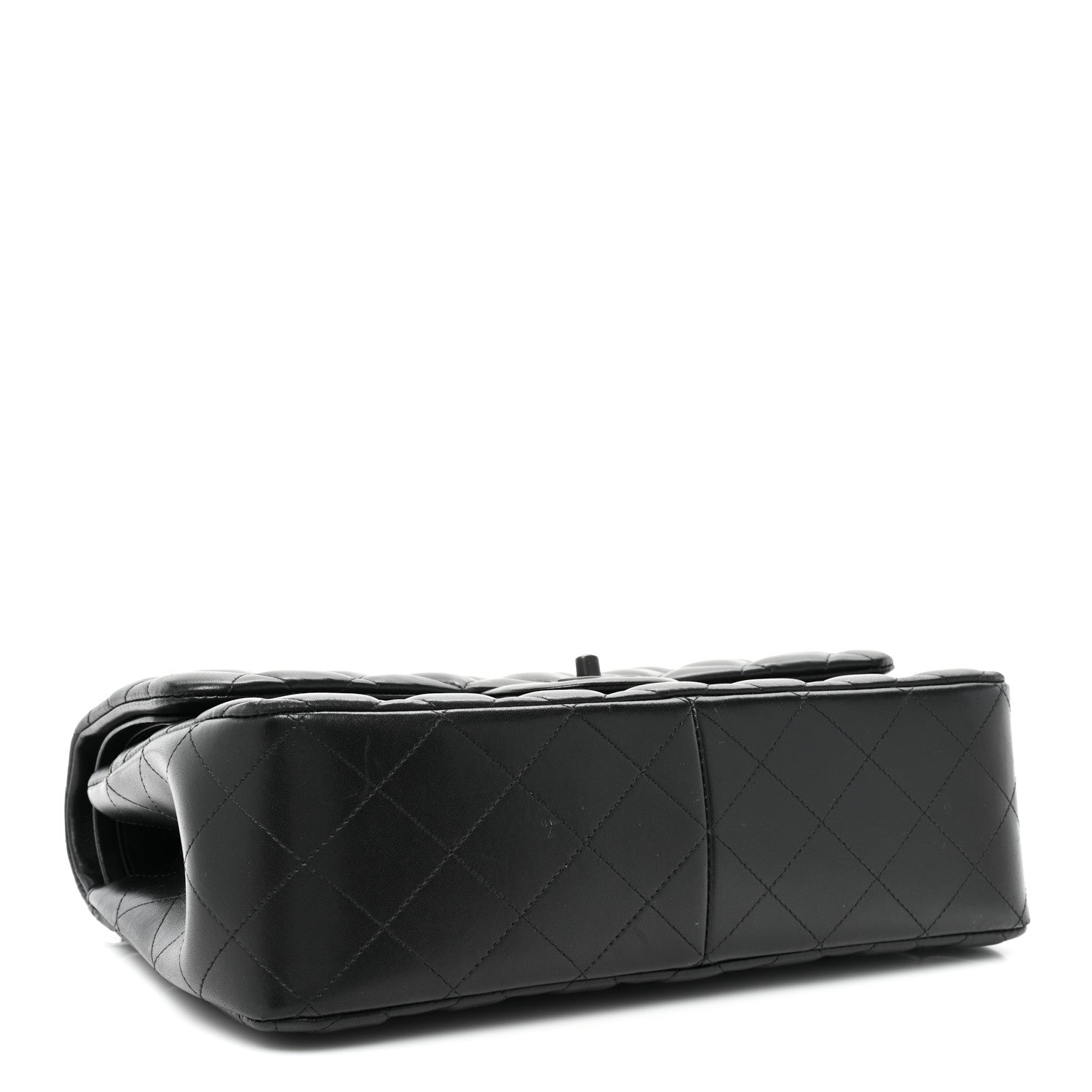 Chanel Lambskin Quilted Jumbo Double Flap So Black 4 of 16