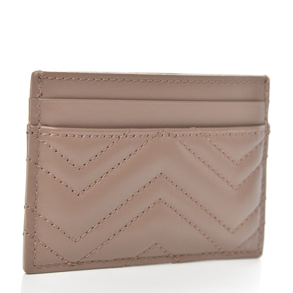 Gucci Calfskin Matelasse GG Marmont Card Holder Porcelain Rose 3 of 6