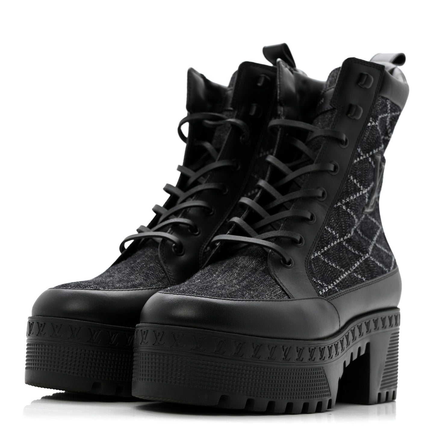 Denim Malletage Laureate Platform Desert Boots 39 Dark Blue