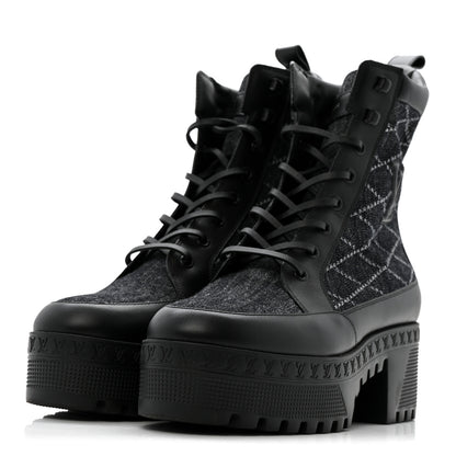Louis Vuitton Denim Malletage Laureate Platform Desert Boots 39 Dark Blue 4 of 9
