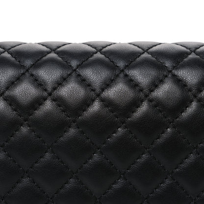 Chanel Calfskin Quilted Medium Boy Top Handle Flap Black 8 of 10