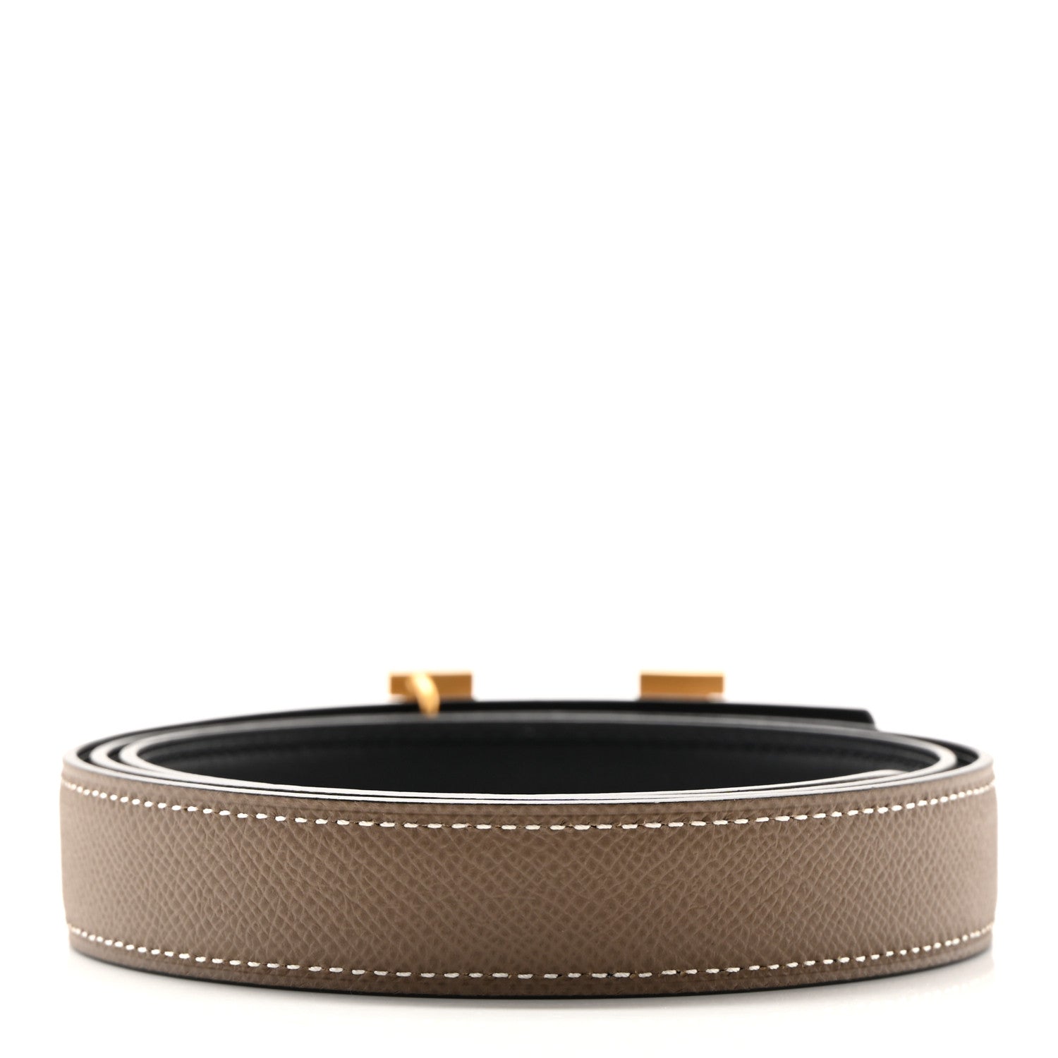Hermes Epsom Swift 24mm Mini Constance H Belt 90 36 Etoupe Black 2 of 7