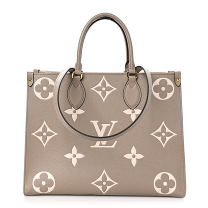 Louis Vuitton Empreinte Monogram Giant Onthego MM Tourterelle Creme 1 of 9
