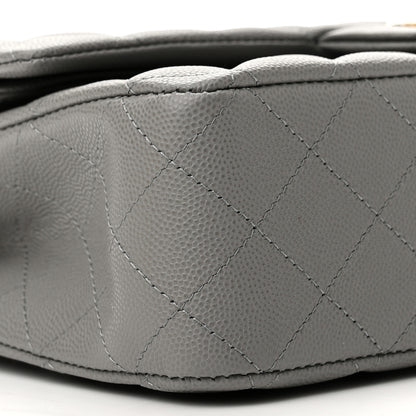Chanel Caviar Quilted Medium Double Flap Grey 8 of 10