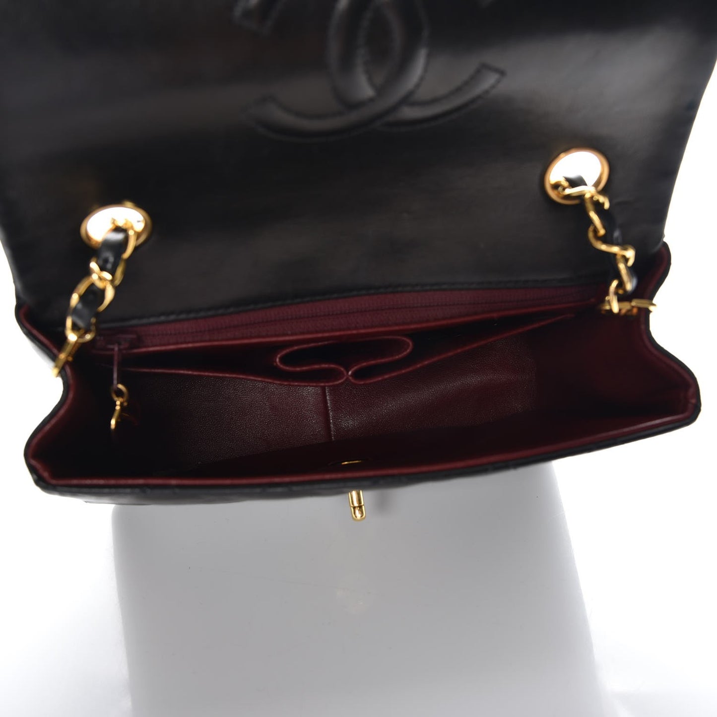 Lambskin Quilted Small Flap Black