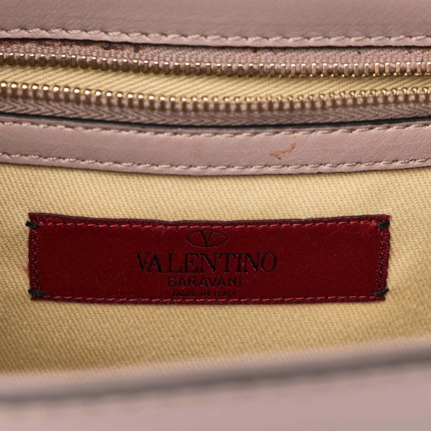 Valentino Garavani Vitello Small Glam Lock Rockstud Flap Poudre 6 of 9