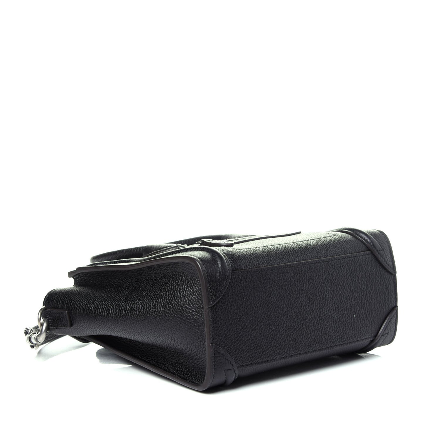 Drummed Calfskin Nano Luggage Black