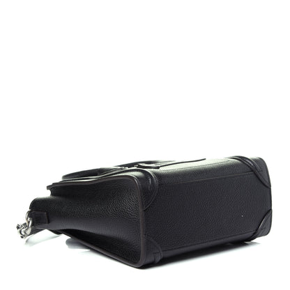 Celine Drummed Calfskin Nano Luggage Black 5 of 11