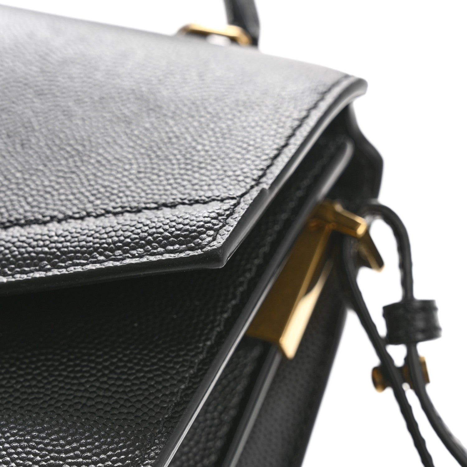 Saint Laurent Grain de Poudre Medium Classic Monogram Cassandra Top Handle Black 11 of 15