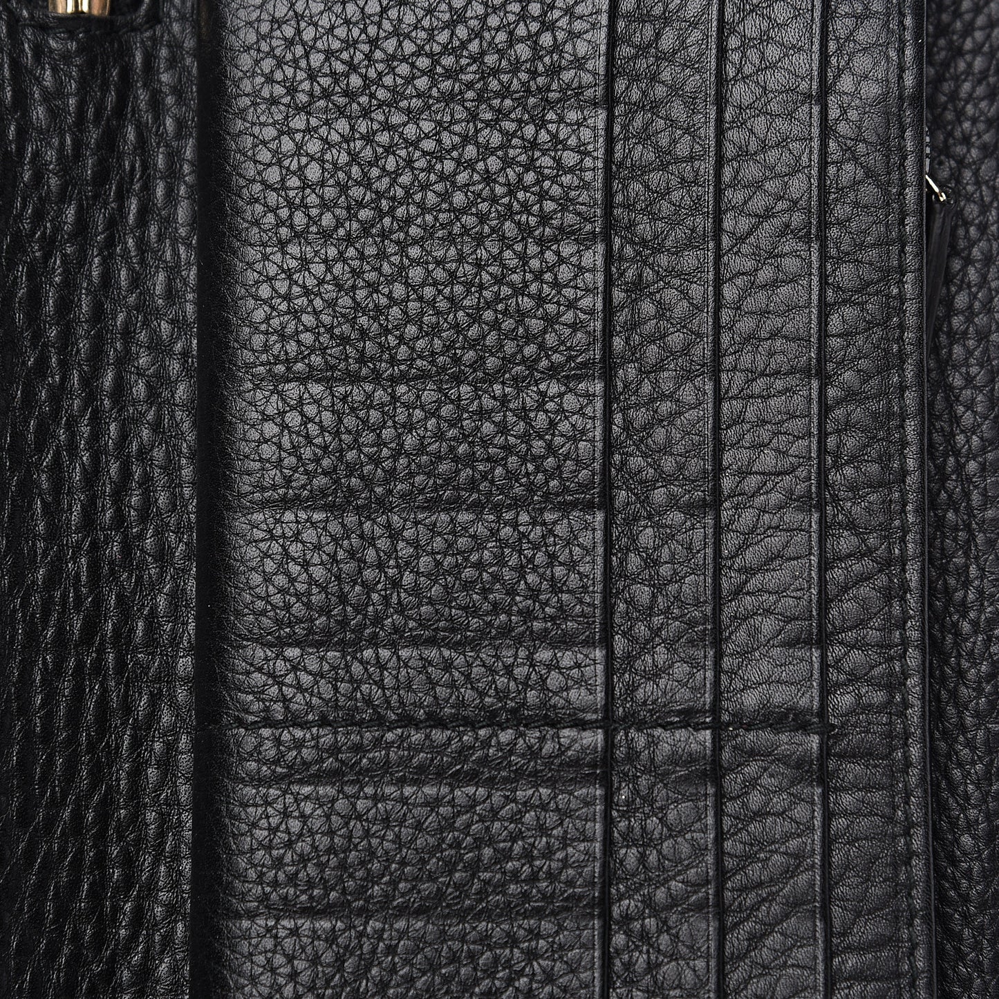 Calfskin Soho Zip Around Wallet Black