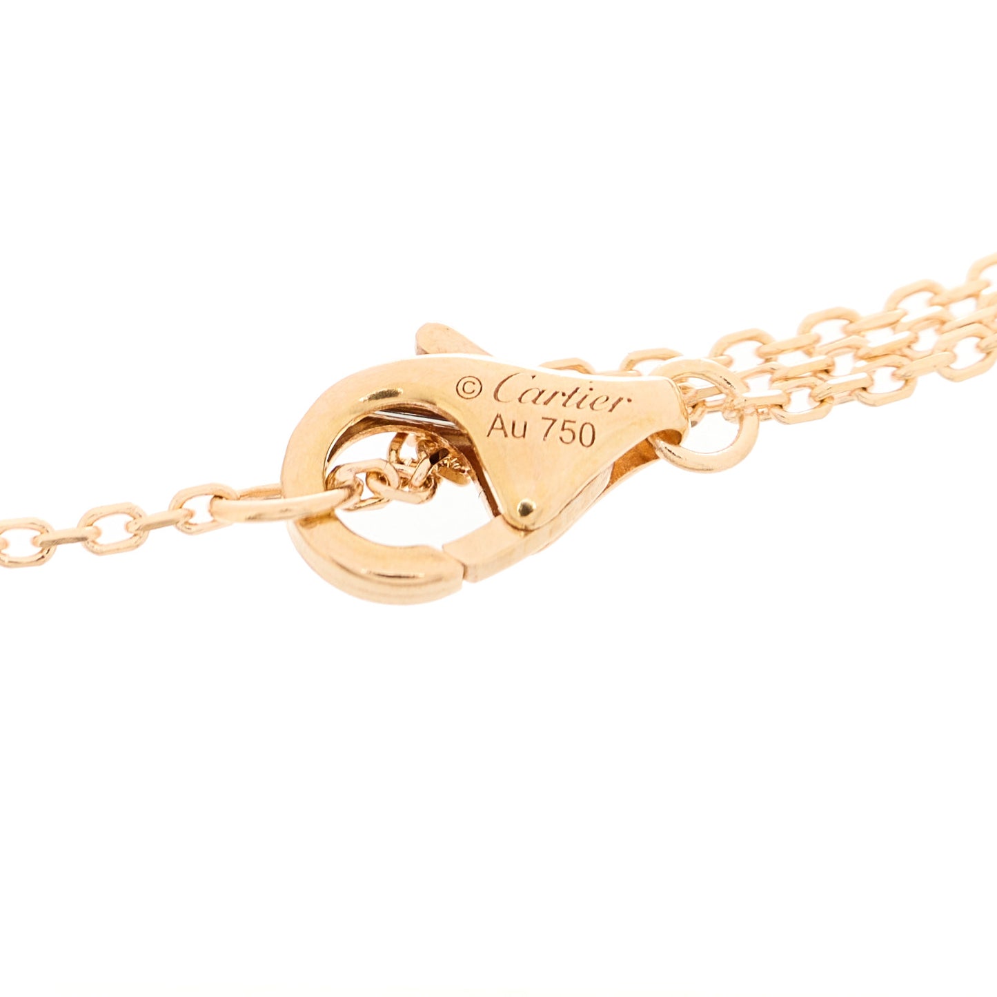 18K Pink Yellow White Gold Diamond Trinity Bracelet