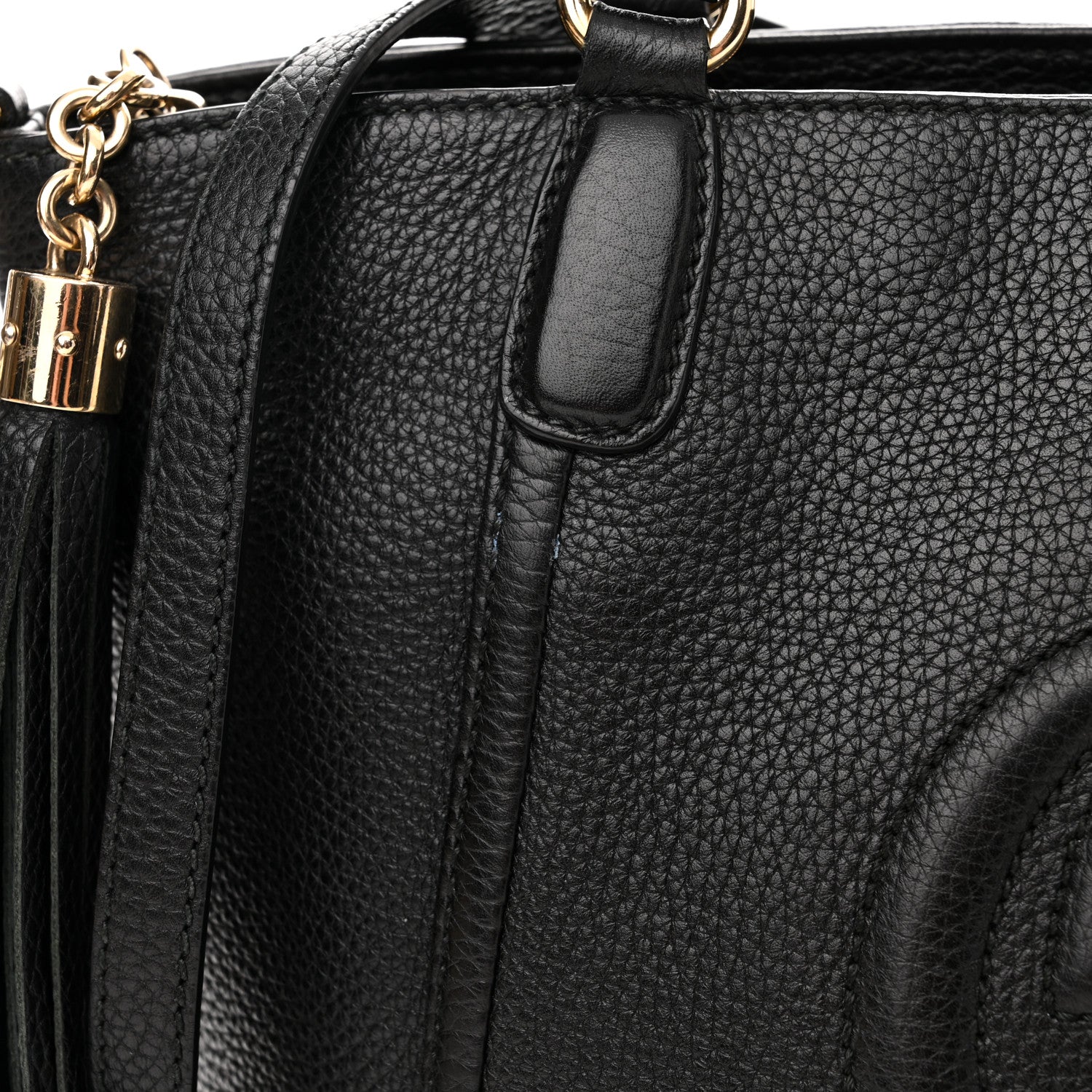 Gucci Pebbled Calfskin Small Soho Top Handle Bag Black 16 of 24