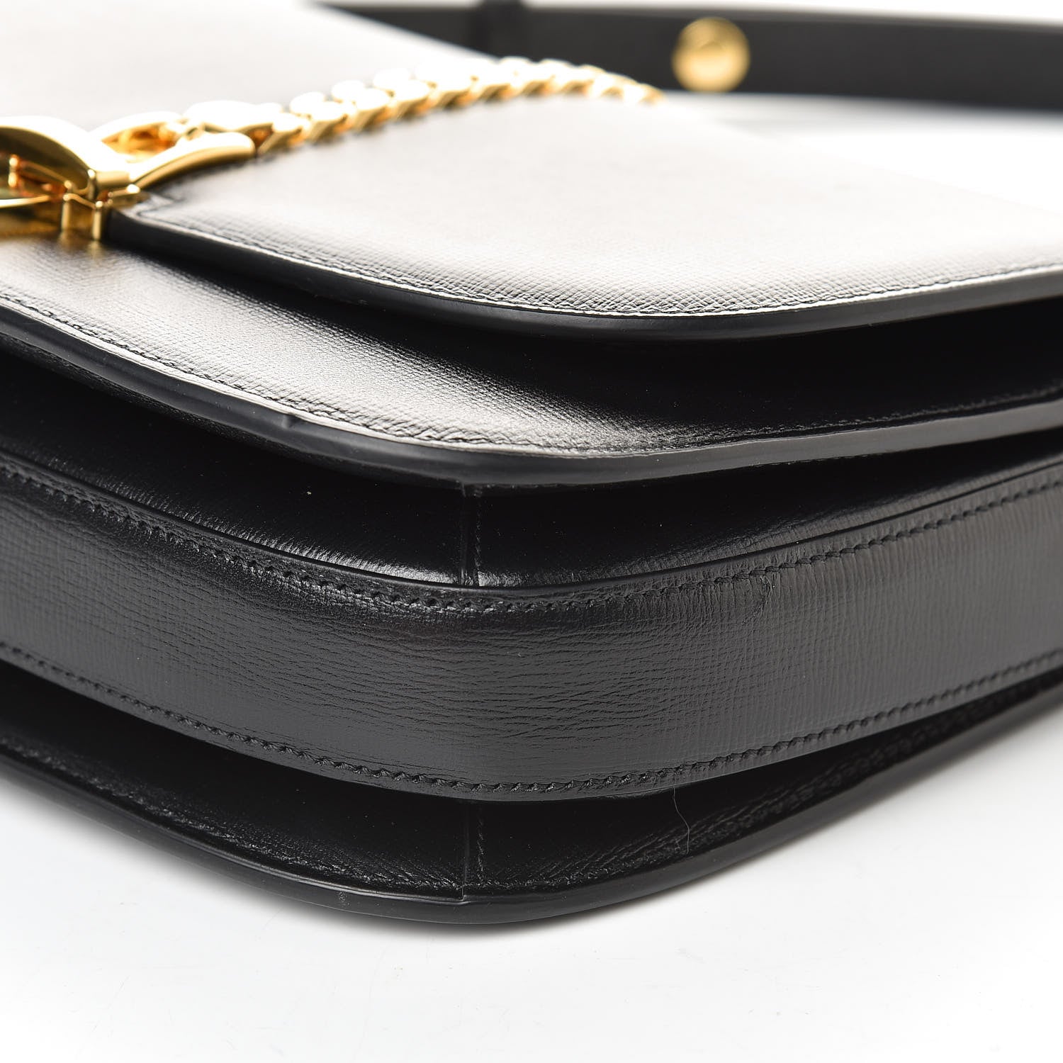 Gucci Azalea Calfskin Small Sylvie 1969 Flap Messenger Bag Black 10 of 10