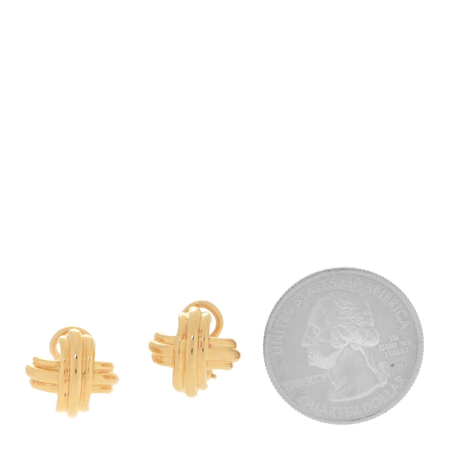 Tiffany 18K Yellow Gold Signature X Earrings 2 of 4