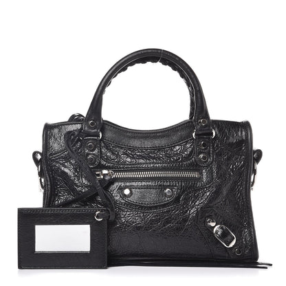 Balenciaga Agneau Classic Silver Hardware Mini City Black 1 of 10