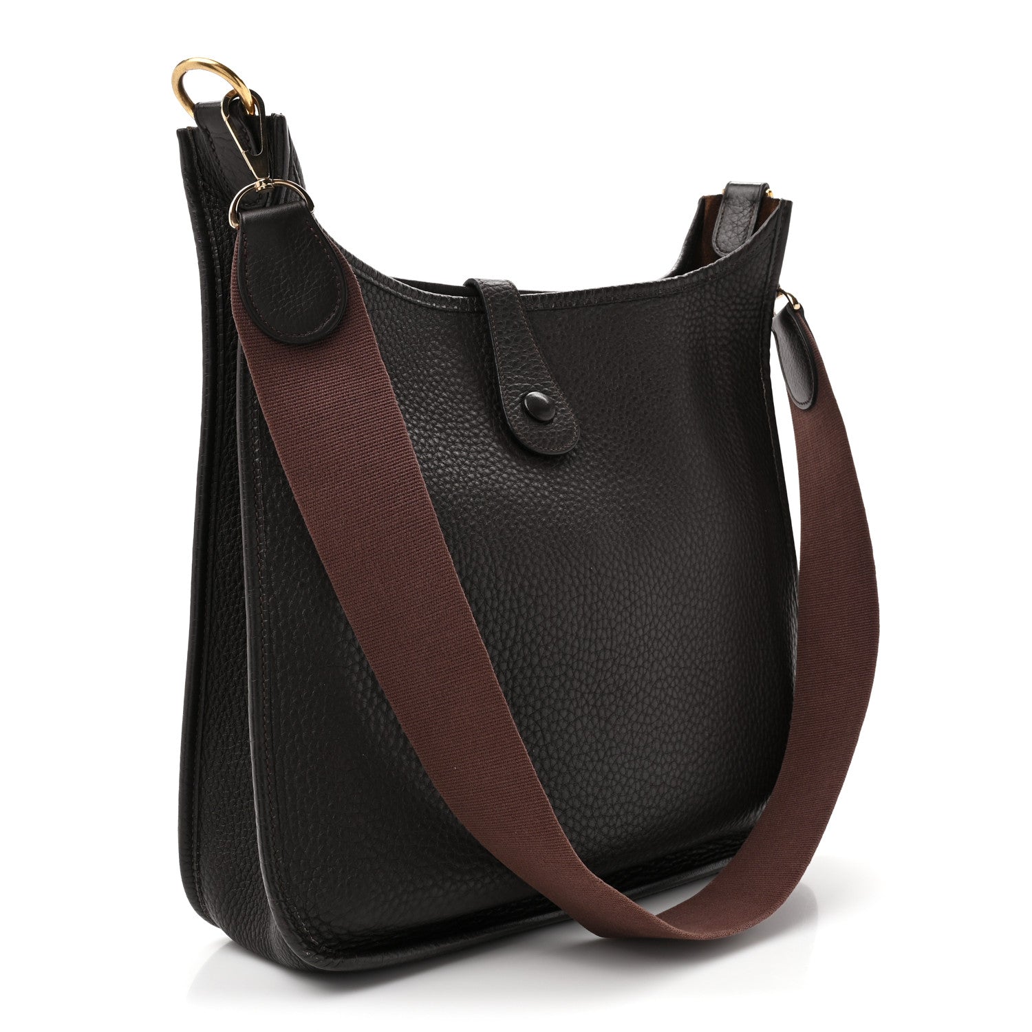 Hermes Taurillon Clemence Evelyne GM Chocolate 3 of 15