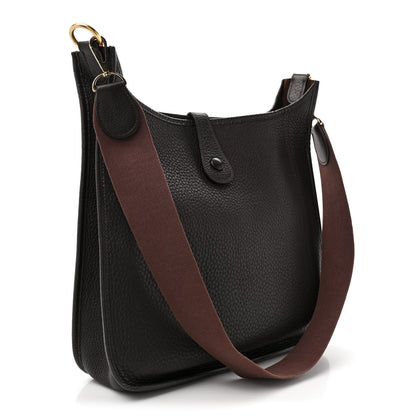 Hermes Taurillon Clemence Evelyne GM Chocolate 3 of 15