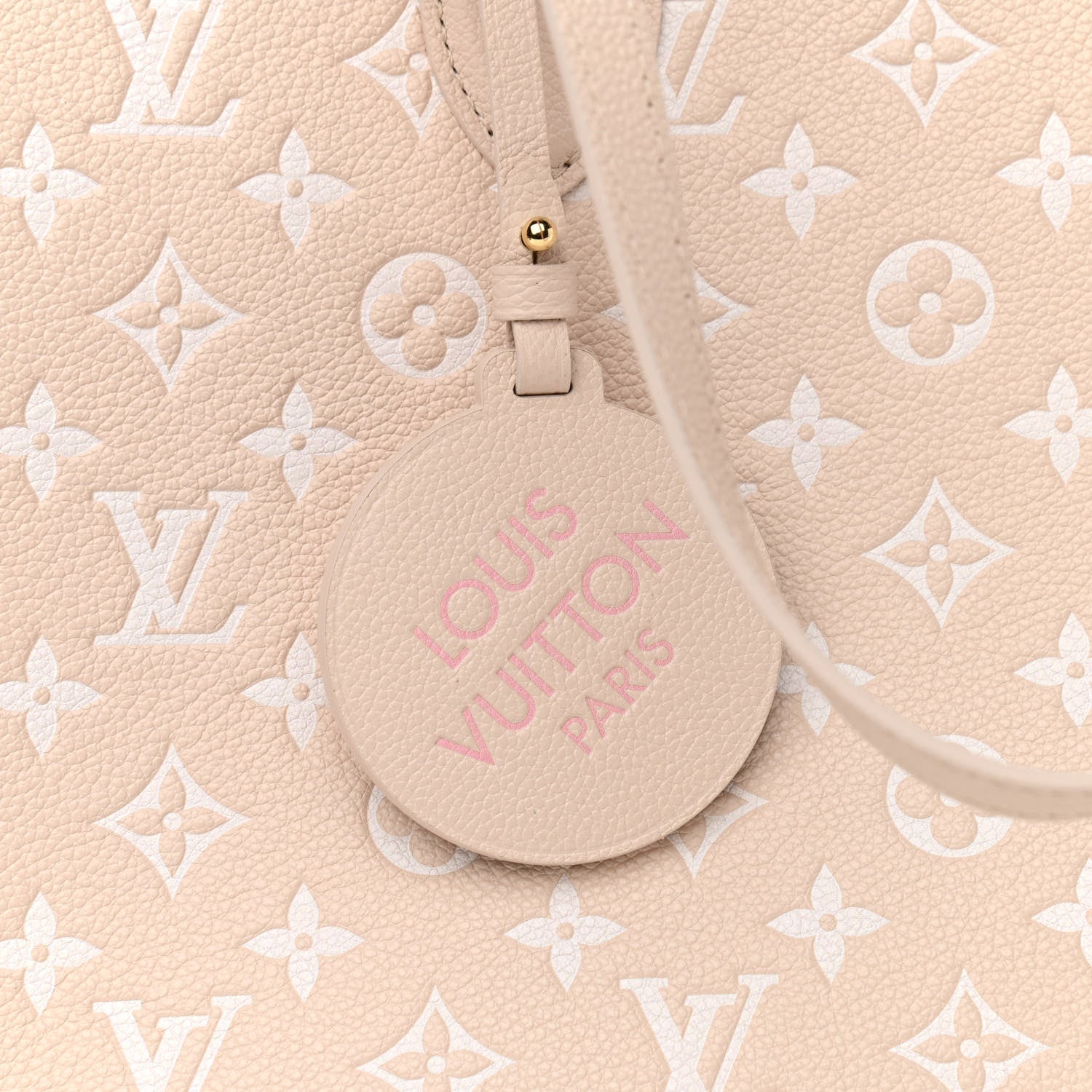 Louis Vuitton Empreinte Monogram Spring In The City Onthego MM Beige Pink Yellow 6 of 9