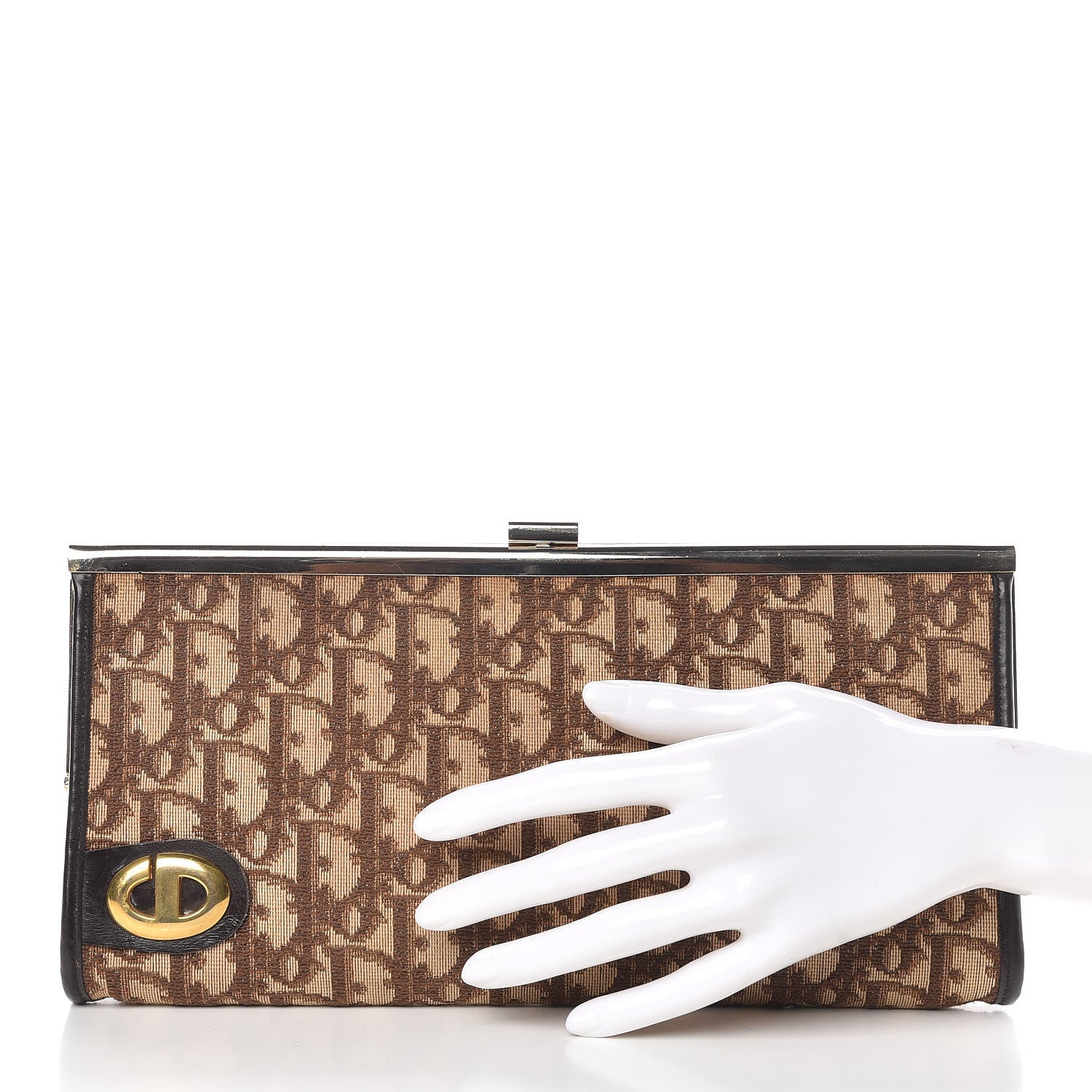 Christian Dior Monogram Clutch Brown 2 of 9