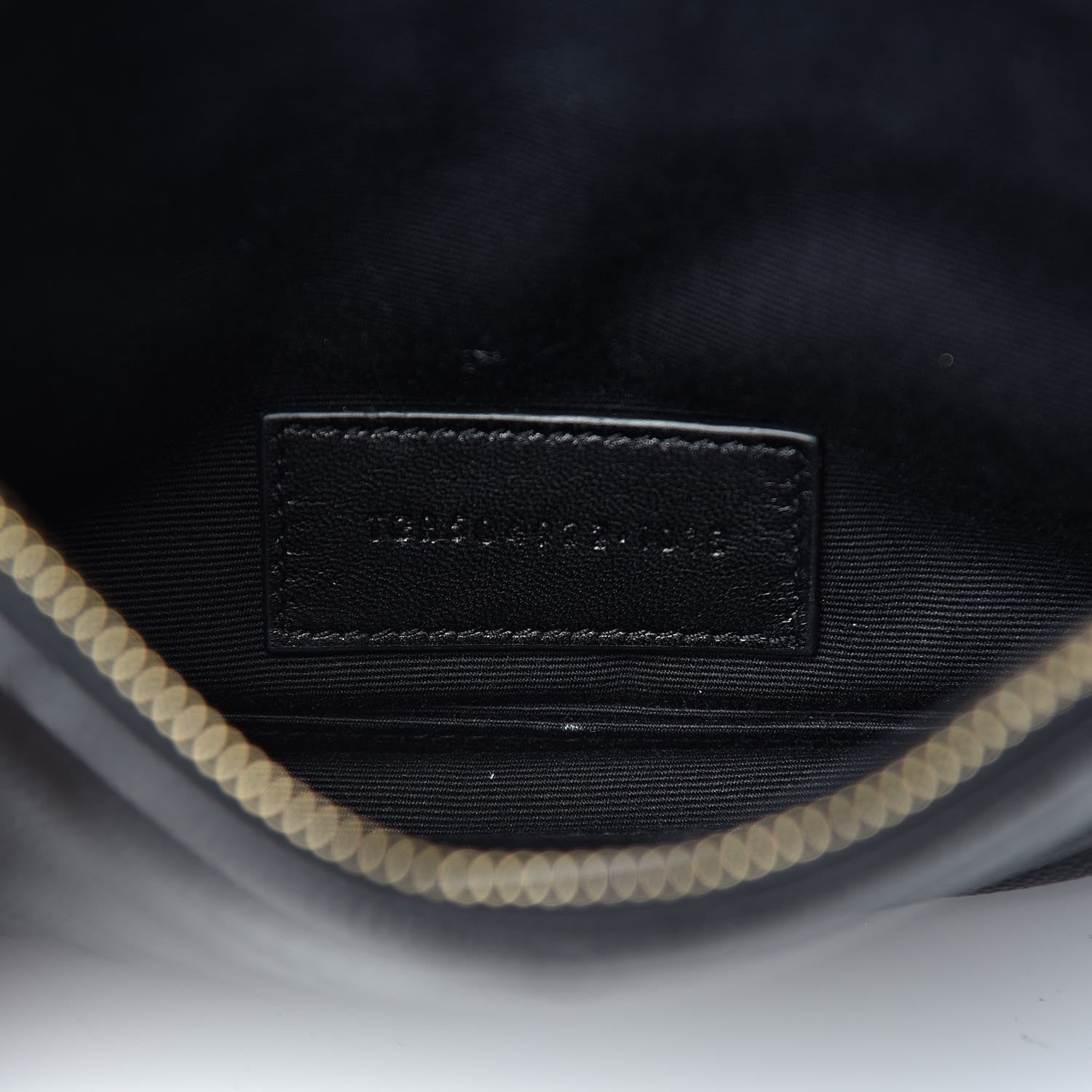 Saint Laurent Grain De Poudre Chevron Monogram Bill Pouch Black 7 of 8