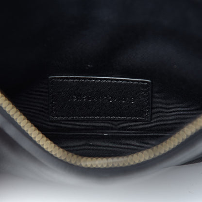 Saint Laurent Grain De Poudre Chevron Monogram Bill Pouch Black 7 of 8