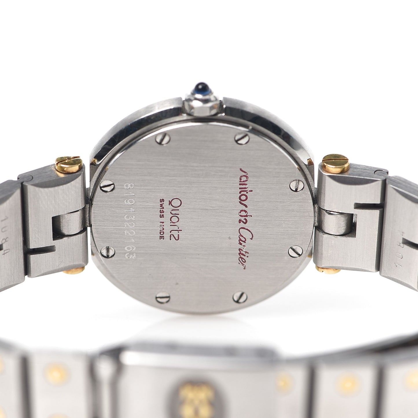 Stainless Steel 18K Yellow Gold 27mm Santos De Cartier Vendome Quartz Watch
