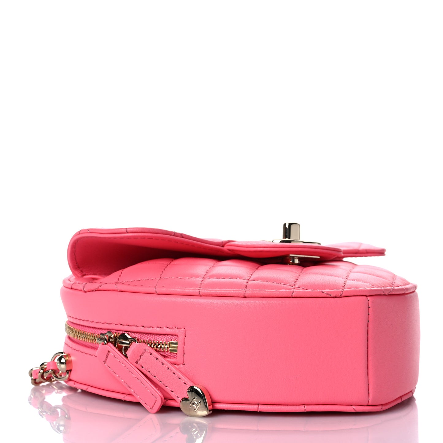 Lambskin Quilted CC In Love Heart Bag Pink