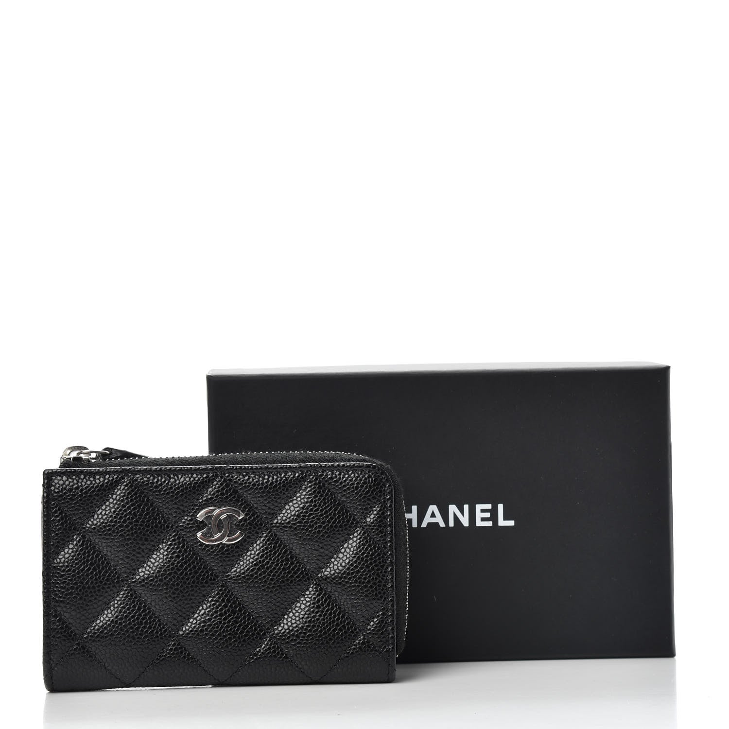 Chanel Caviar Quilted Zipped Key Holder Case Black 8 of 8