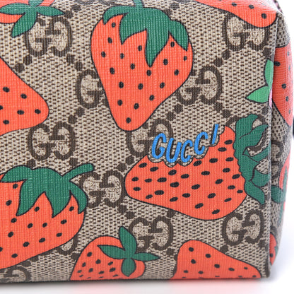 Gucci GG Supreme Monogram Strawberry Cosmetic Case 10 of 11