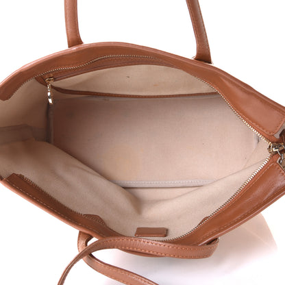 MCM Visetos Dog Bone Striped Shopper Tote Cognac 4 of 4