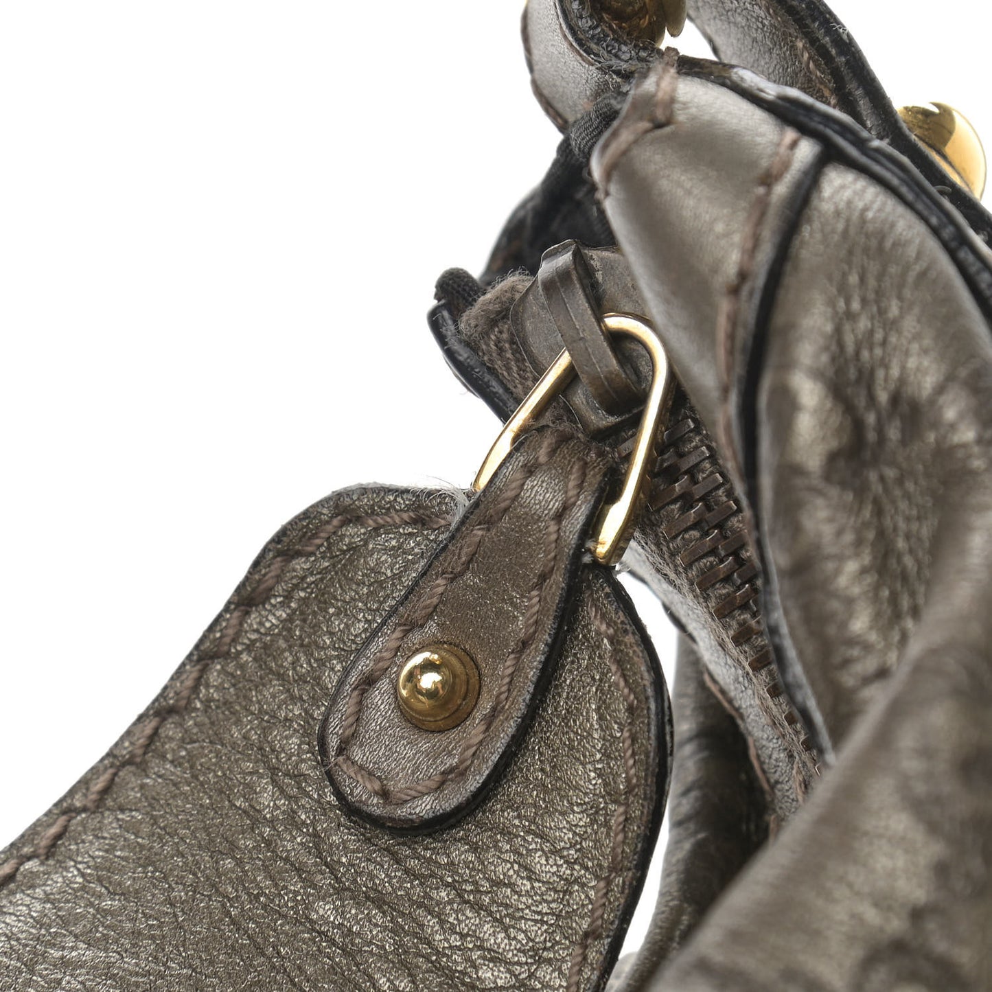 Guccissima Medium Jockey Hobo Metallic Pewter
