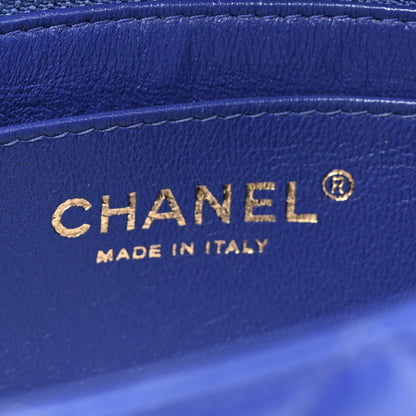 Chanel Lambskin Quilted Mini Rectangular Flap Blue 6 of 16