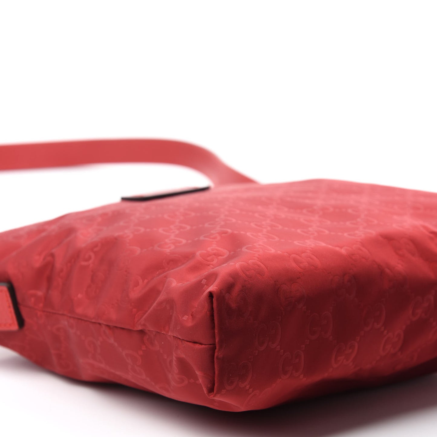 Nylon Monogram Dollar Calfskin Flat Messenger Bag Vibrant Red