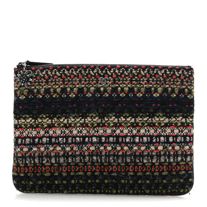 Chanel Tweed Quilted Medium Cosmetic Case Black 1 of 7