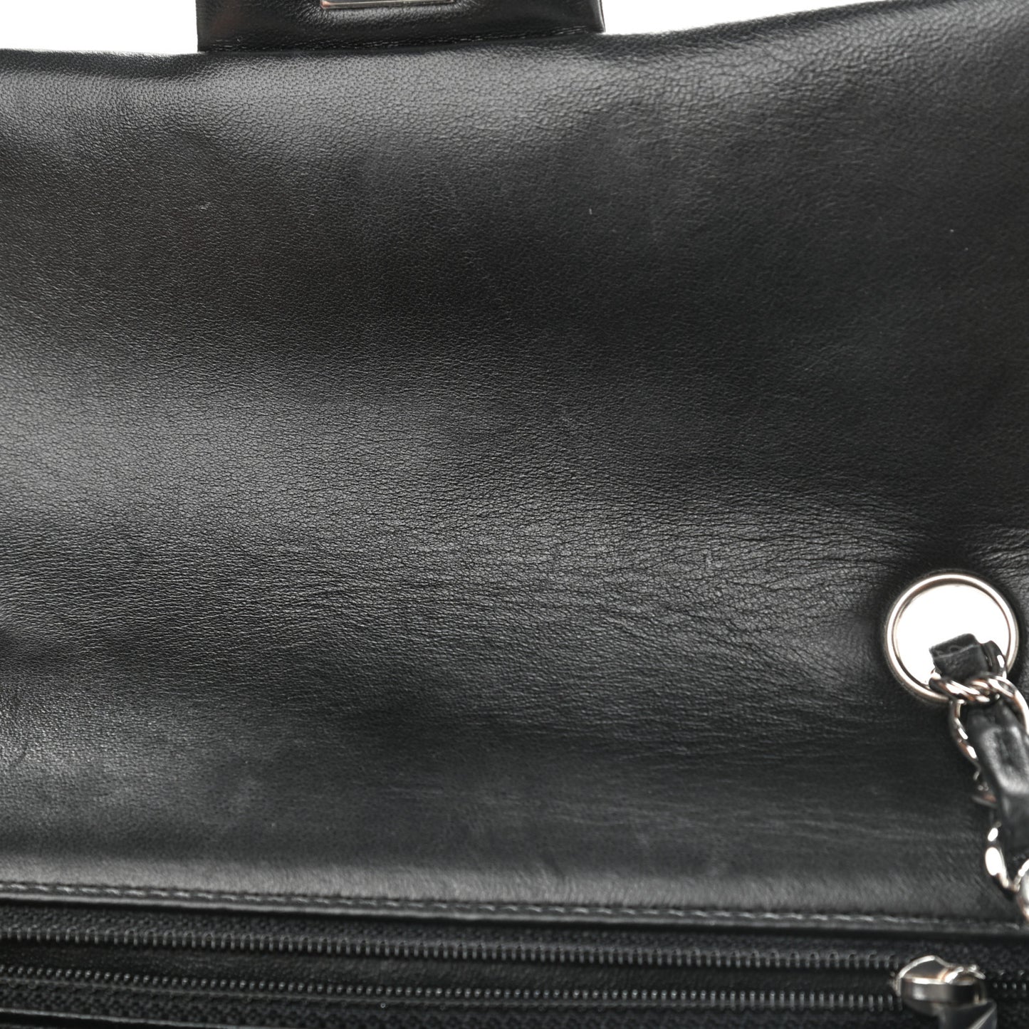 Lambskin Quilted Mini Rectangular Flap Black