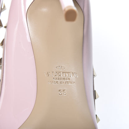 Valentino Garavani Patent Rockstud 100mm Pumps 36 Water Rose Poudre 9 of 9