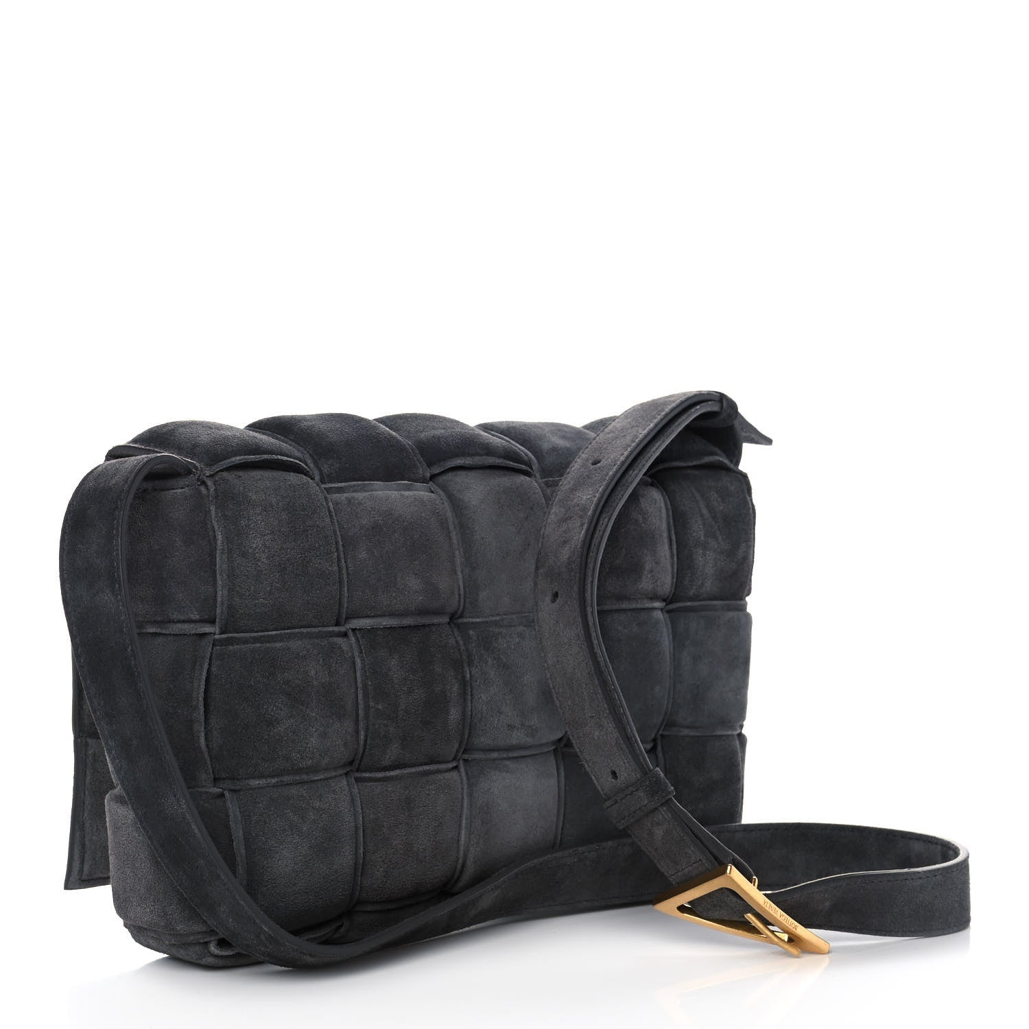 Bottega Veneta Suede Maxi Intrecciato Padded Cassette Crossbody Bag Graphite 2 of 11