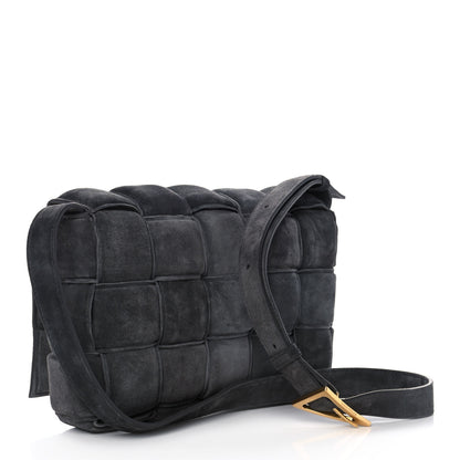 Bottega Veneta Suede Maxi Intrecciato Padded Cassette Crossbody Bag Graphite 2 of 11