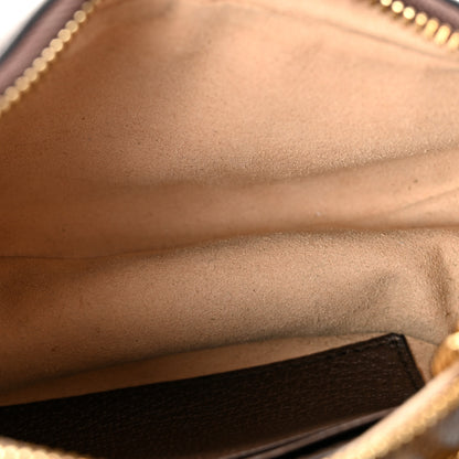 Gucci GG Supreme Monogram Textured Calfskin Web Mini Ophidia Half Moon Hobo Beige Ebony New Acero 5 of 14