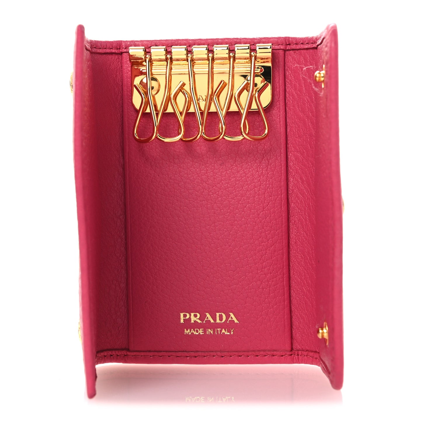 Vitello Grain 6 Key Holder Peonia