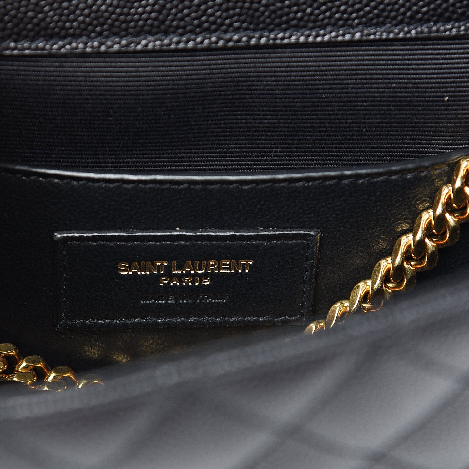 Saint Laurent Grain De Poudre Textured Mixed Matelasse Triquilt Small Monogram Satchel Black 6 of 10