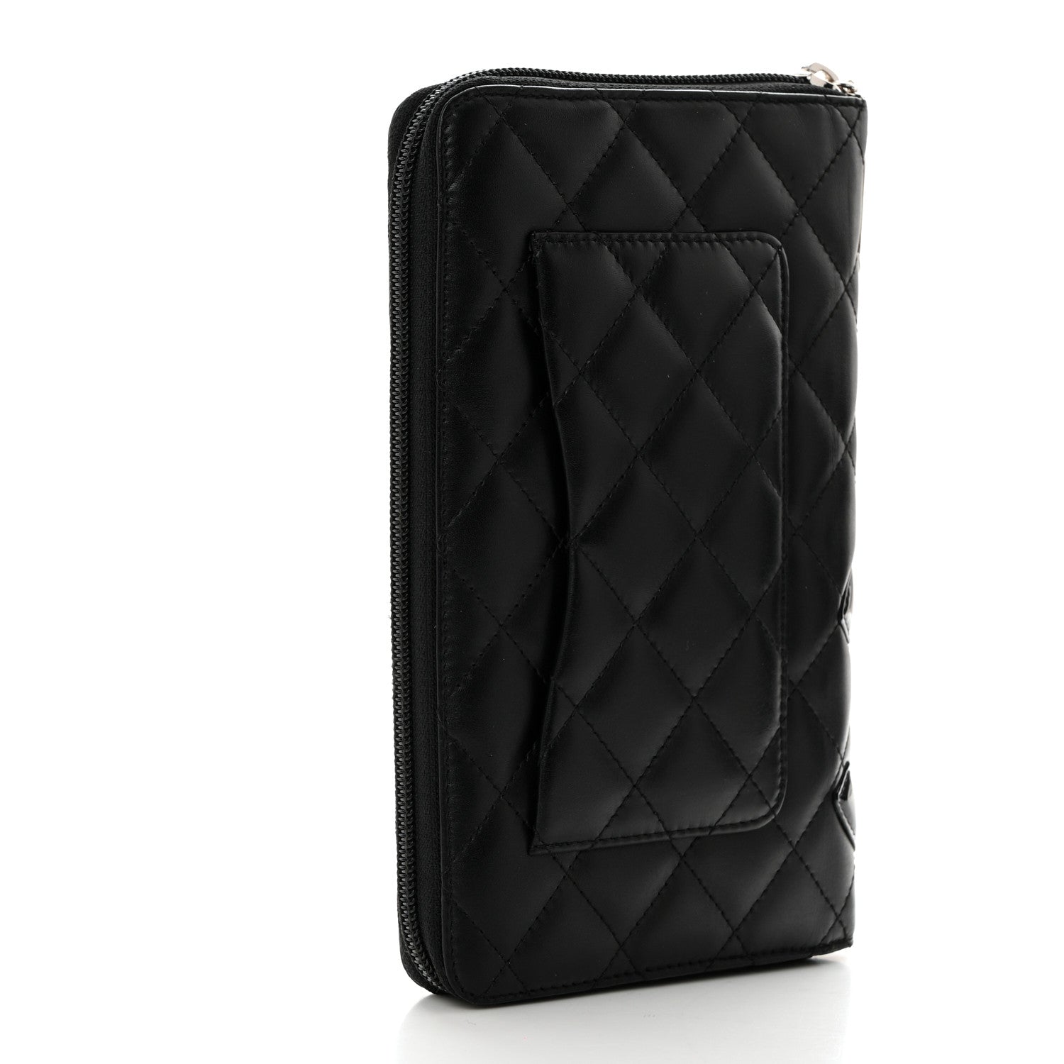 Chanel Calfskin Cambon Zip Around Organizer Wallet Black 3 of 10
