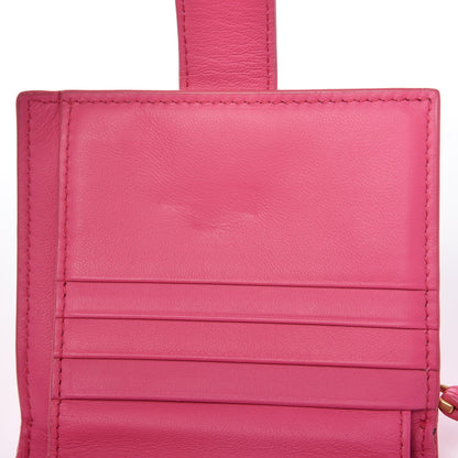 Bottega Veneta Nappa Intrecciato Compact Wallet Fuchsia 9 of 9