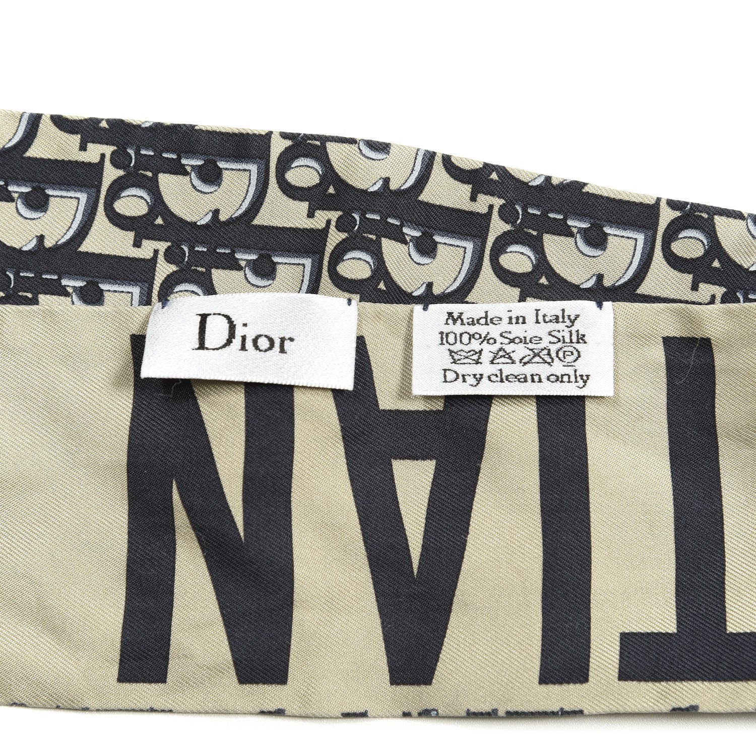 Christian Dior Silk Oblique Mitzah Scarf Blue 3 of 4
