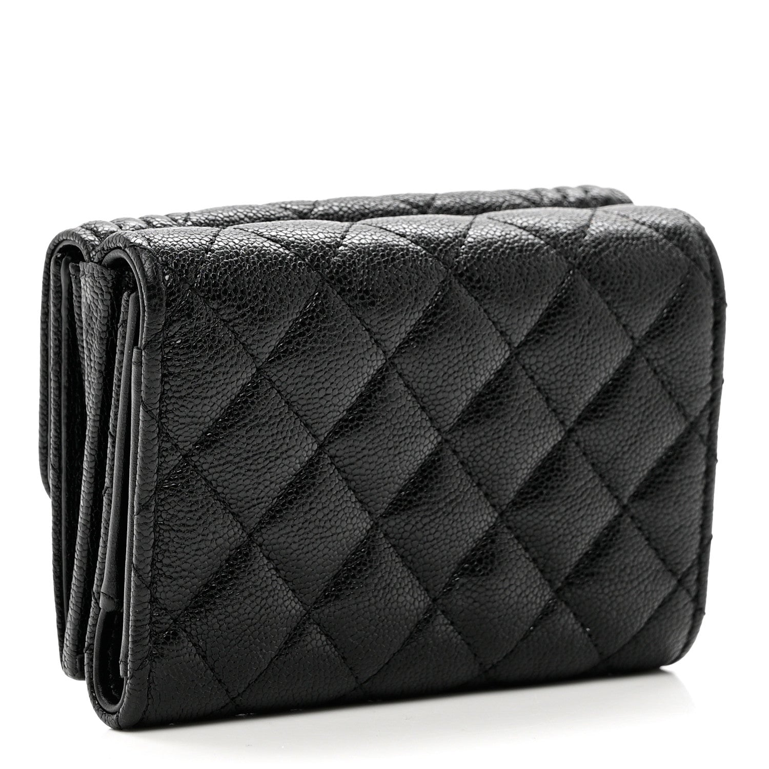 Chanel Caviar Quilted Small Boy Flap Wallet Black 3 of 7