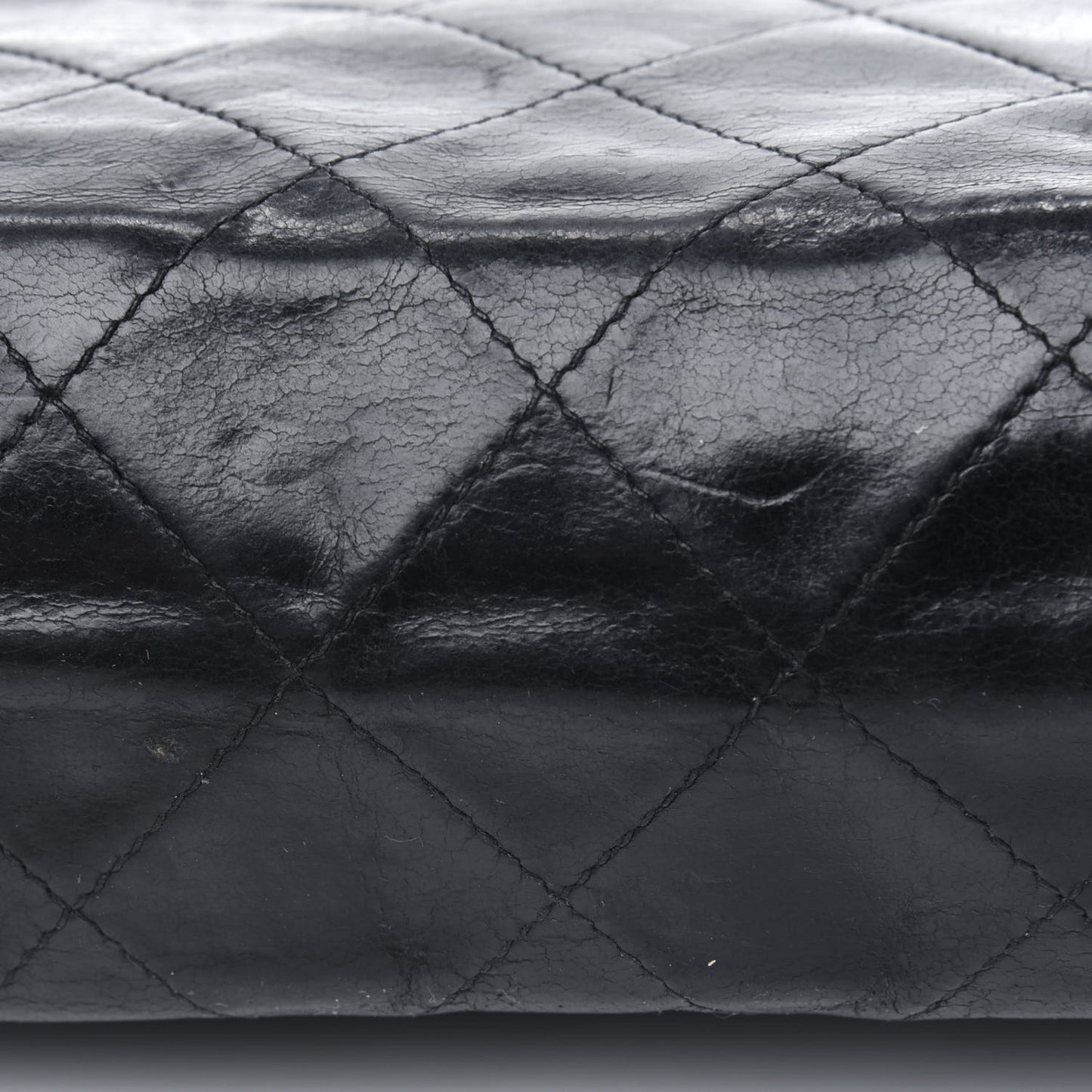 Lambskin Quilted Small Tassel Single Flap Black