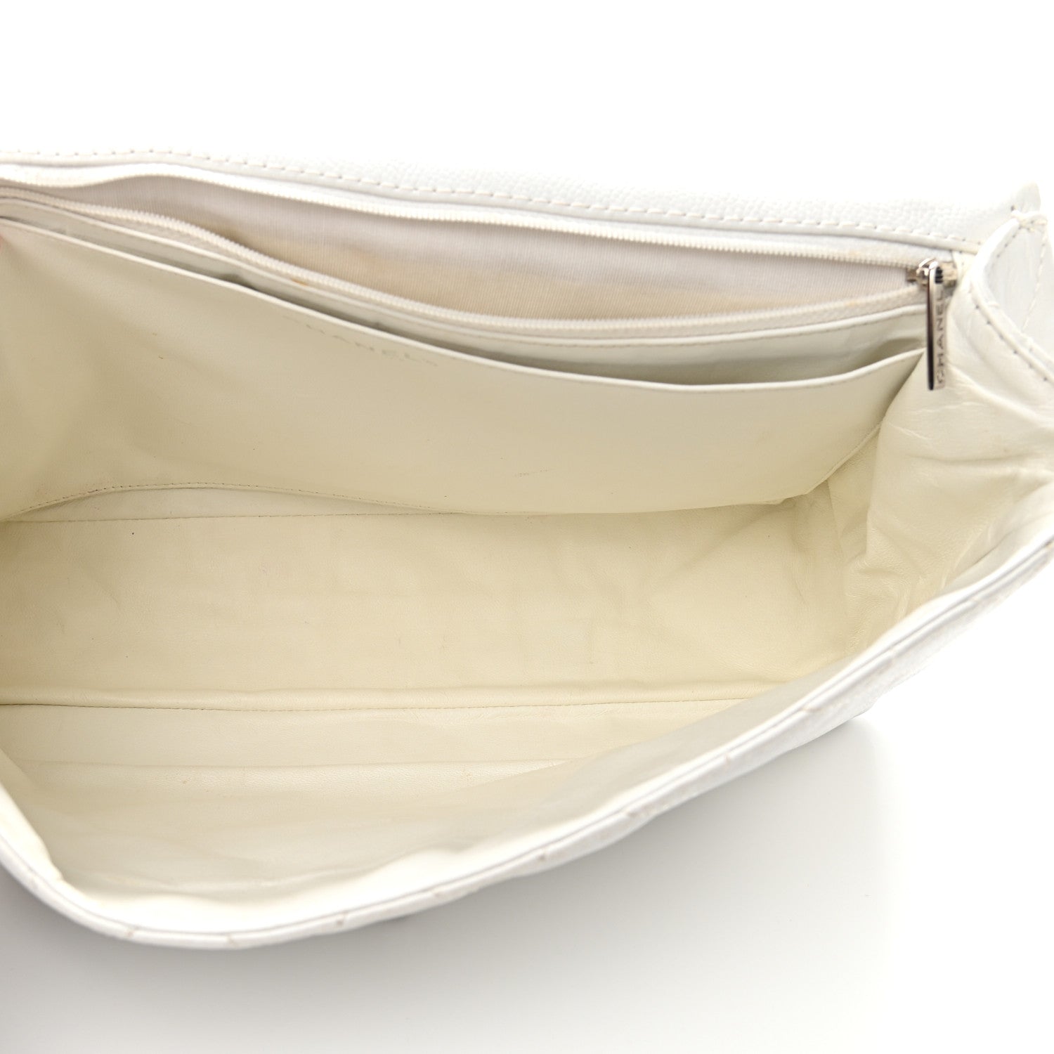 Chanel Caviar Quilted Maxi Single Flap White 5 of 11