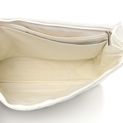 Chanel Caviar Quilted Maxi Single Flap White 5 of 11