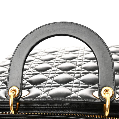 Christian Dior Lambskin Cannage Large Lady Dior Black 12 of 13